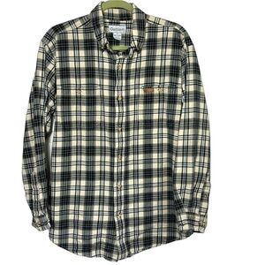 CARHARTT Plaid shirt size LARGE Plaid button down flannel 100% COTTON